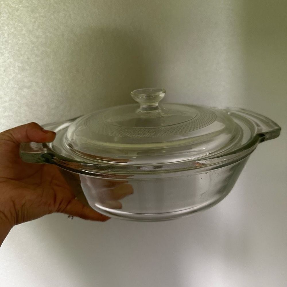 Anchor ovenware glass casserole with lid